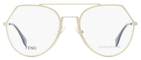 fendi 0329|fendi women's oval eyeglasses ff0329 3yg light gold/teal 53mm.